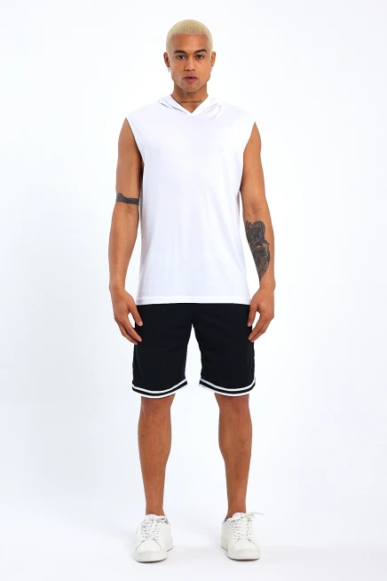 Süperlife Erkek Kapşonlu Standart &Regular Kalıp Fit Tişort SPR21Y04