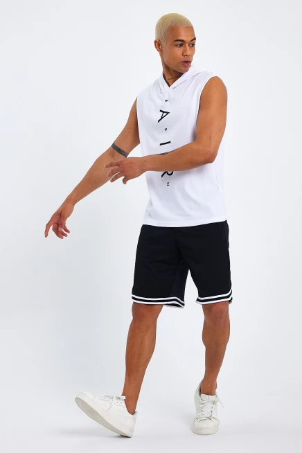 Süperlife Erkek Kapşonlu Standart &Regular Fit  Aır Baskılı Tişort SPR21Y07