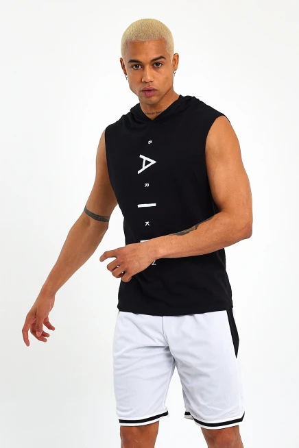 Süperlife Erkek Kapşonlu Standart &Regular Fit  Aır Baskılı Tişort SPR21Y07