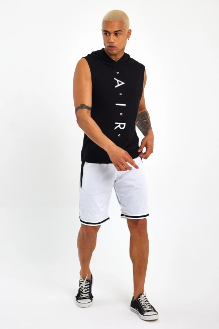 Süperlife Erkek Kapşonlu Standart &Regular Fit  Aır Baskılı Tişort SPR21Y07