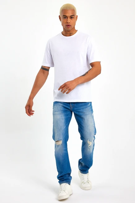 Süperlife Erkek Bisiklet Yaka  Standart &Regular Fit Tişort SPR21Y30