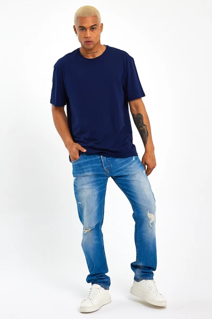 Süperlife Erkek Bisiklet Yaka  Standart &Regular Fit Tişort SPR21Y30