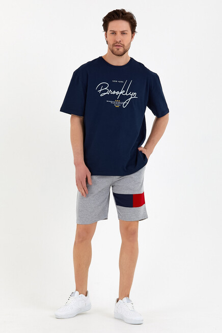 Süperlife Erkek Regular Fit Orta Boy Garnili Şort SPR22SR193