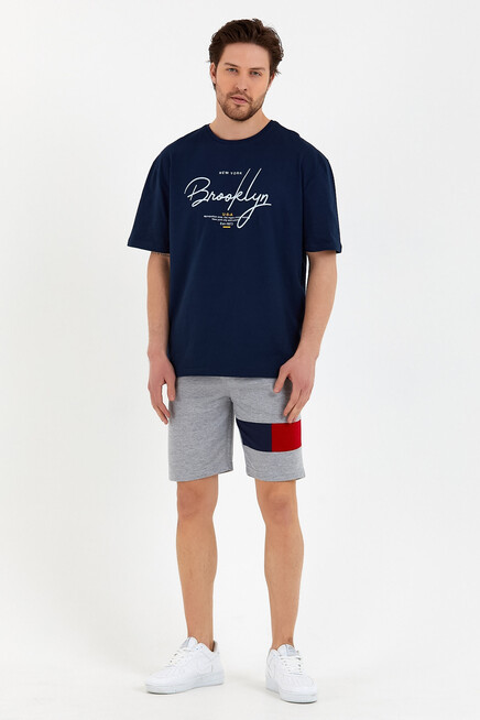 Süperlife Erkek Regular Fit Orta Boy Garnili Şort SPR22SR193