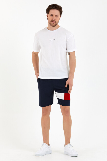 Süperlife Erkek Regular Fit Orta Boy Garnili Şort SPR22SR193