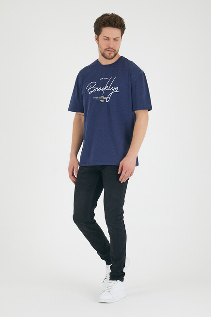 Süperlife Erkek Bisiklet Yaka Standart &Regular Fit Tişort SPR22TS110