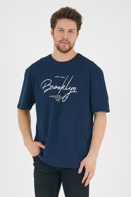 Süperlife Erkek Bisiklet Yaka Standart &Regular Fit Tişort SPR22TS110