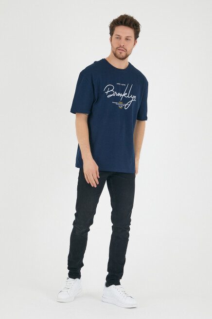 Süperlife Erkek Bisiklet Yaka Standart &Regular Fit Tişort SPR22TS110