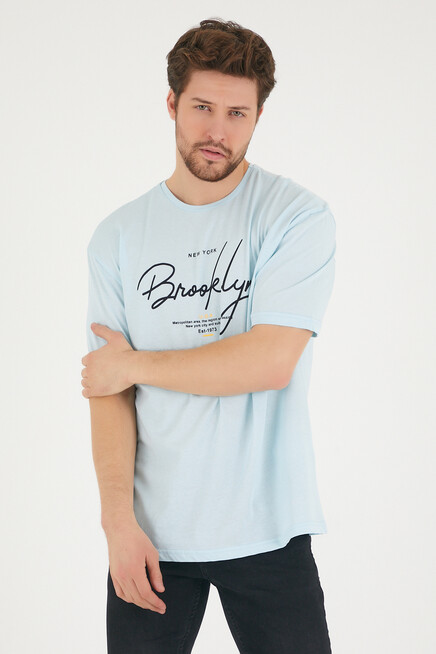 Süperlife Erkek Bisiklet Yaka Standart &Regular Fit Tişort SPR22TS110