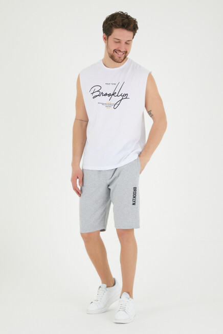 Süperlife Erkek Bisiklet Yaka Regular Fit Brooklyn Baskılı Tişört SPR22TS115