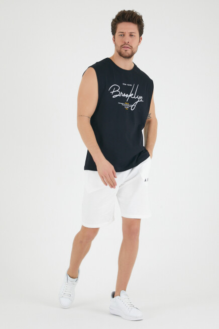 Süperlife Erkek Bisiklet Yaka Regular Fit Brooklyn Baskılı Tişört SPR22TS115