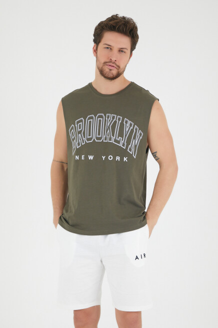 Süperlife Erkek Bisiklet Yaka Regular Fit  Brooklyn Baskılı  Tişört SPR22TS116