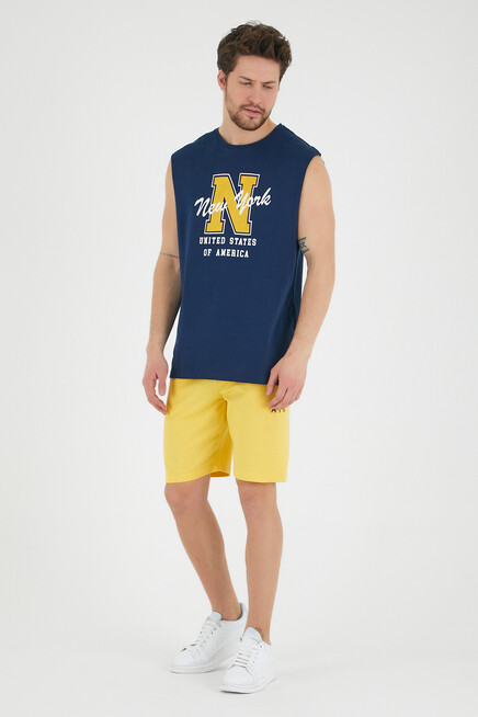 Süperlife Erkek Bisiklet Yaka Regular Fit N Baskılı Tişört SPR22TS117