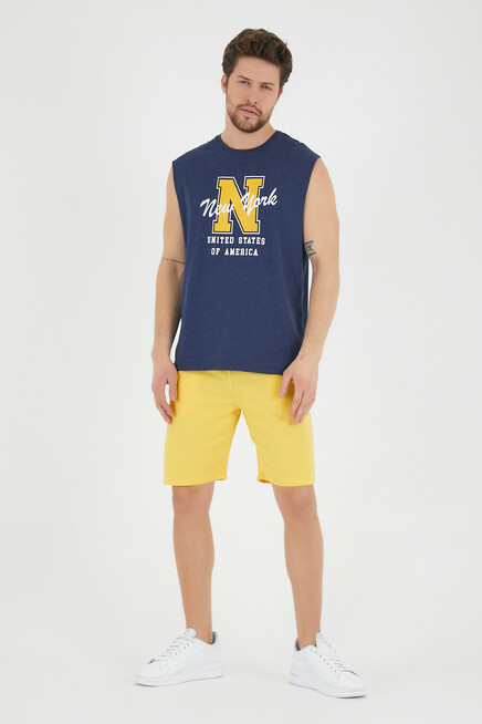 Süperlife Erkek Bisiklet Yaka Regular Fit N Baskılı Tişört SPR22TS117