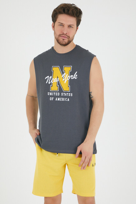 Süperlife Erkek Bisiklet Yaka Regular Fit N Baskılı Tişört SPR22TS117