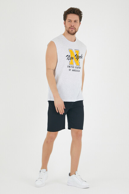 Süperlife Erkek Bisiklet Yaka Regular Fit N Baskılı Tişört SPR22TS117