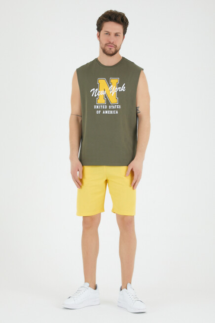 Süperlife Erkek Bisiklet Yaka Regular Fit N Baskılı Tişört SPR22TS117