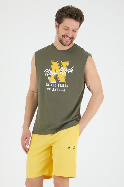 Süperlife Erkek Bisiklet Yaka Regular Fit N Baskılı Tişört SPR22TS117