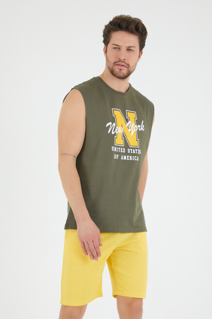 Süperlife Erkek Bisiklet Yaka Regular Fit N Baskılı Tişört SPR22TS117