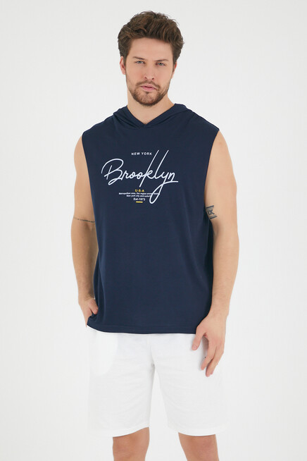 Süperlife Erkek Kapşonlu Regular Fit Tişört SPR22TS118