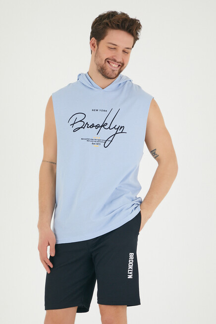 Süperlife Erkek Kapşonlu Regular Fit Tişört SPR22TS118