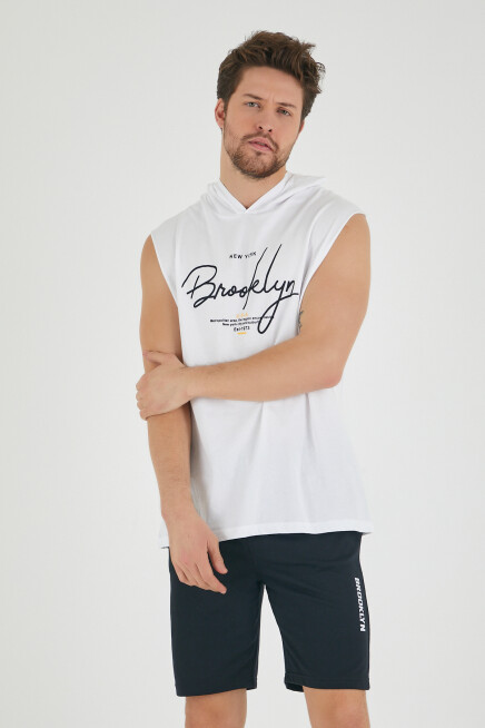 Süperlife Erkek Kapşonlu Regular Fit Tişört SPR22TS118