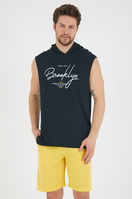 Süperlife Erkek Kapşonlu Regular Fit Tişört SPR22TS118