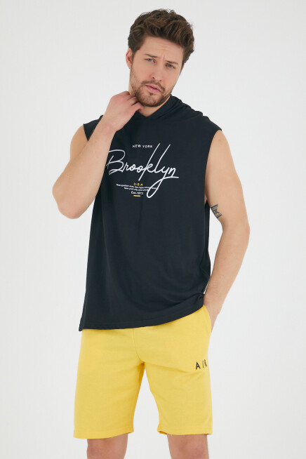 Süperlife Erkek Kapşonlu Regular Fit Tişört SPR22TS118