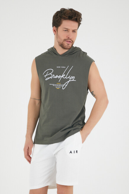 Süperlife Erkek Kapşonlu Regular Fit Tişört SPR22TS118