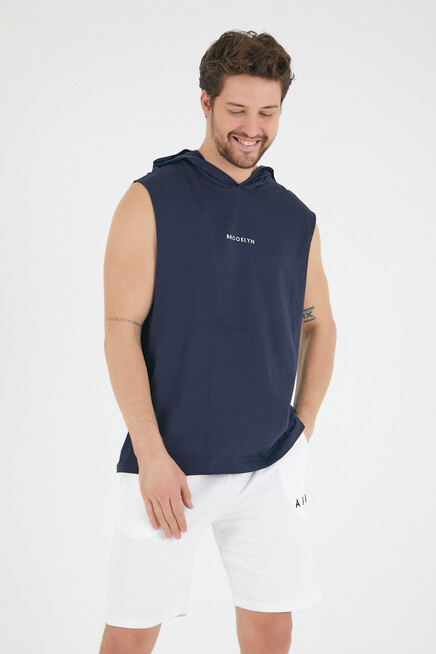 Süperlife Erkek Kapşonlu Regular Fit Brooklyn Baskılı Tişört SPR22TS121