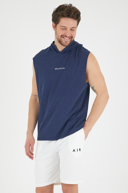 Süperlife Erkek Kapşonlu Regular Fit Brooklyn Baskılı Tişört SPR22TS121