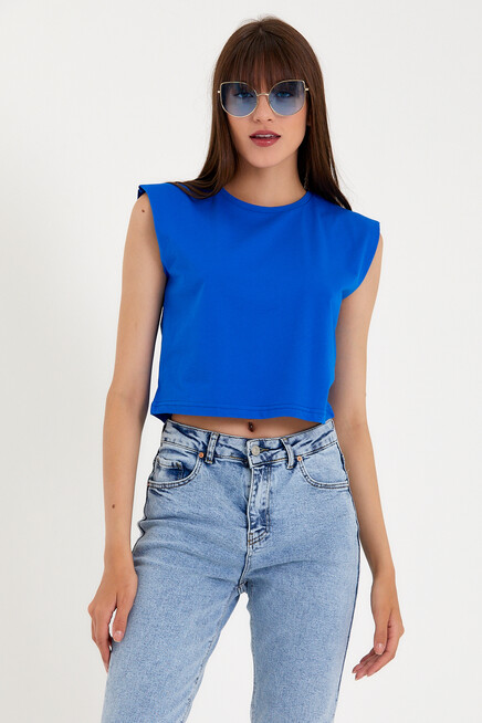 Süperlife Kadın Regular Fit Crop Tişort SPR22TSK128