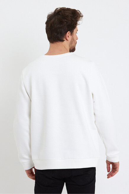 Süperlife Erkek Bisiklet Yaka Regular Fit Brooklyn Baskılı İnce Sweatshirt SPR23SW330