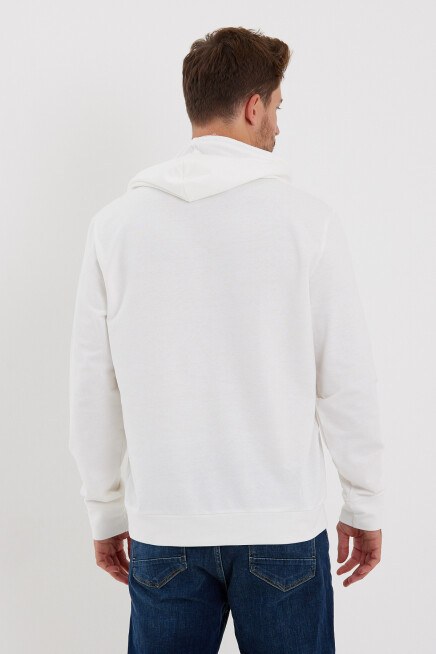 Süperlife Erkek Kapşonlu Regular Fit Brooklyn Baskılı İnce Sweatshirt SPR23SW361