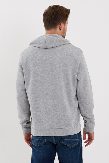 Süperlife Erkek Kapşonlu Regular Fit Brooklyn Baskılı İnce Sweatshirt SPR23SW361