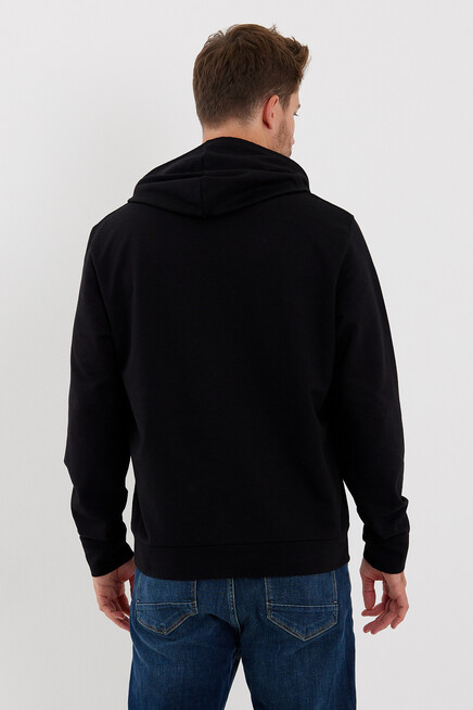 Süperlife Erkek Kapşonlu Regular Fit Brooklyn Baskılı İnce Sweatshirt SPR23SW361