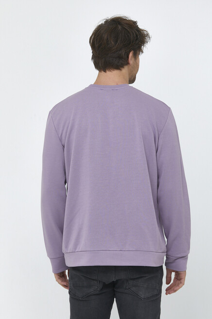 Süperlife Erkek Bisiklet Yaka Regular Fit Brooklyn Baskılı İnce Sweatshirt SPR22SW132