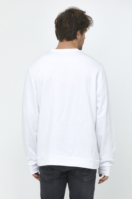 Süperlife Erkek Bisiklet Yaka Regular Fit Brooklyn Baskılı İnce Sweatshirt SPR22SW132