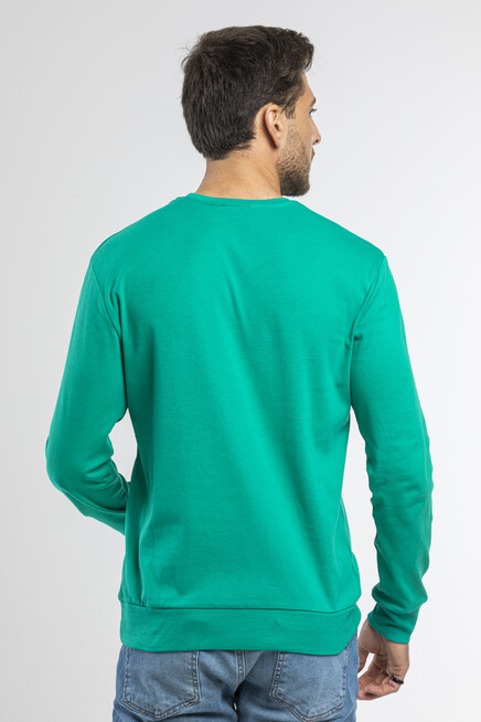 Süperlife Bisiklet Yaka Uzun Kollu Dar Kalıp İnce  Erkek Sweatshirt SPR2019K18