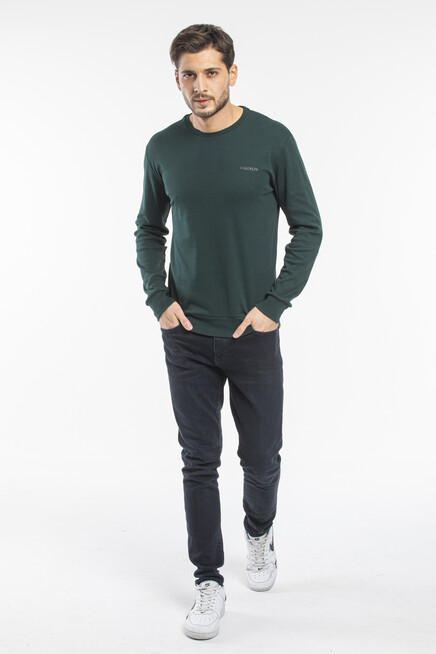 Süperlife Bisiklet Yaka Uzun Kollu Dar Kalıp İnce  Erkek Sweatshirt SPR2019K18