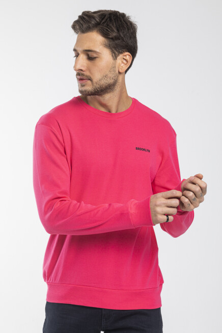 Süperlife Bisiklet Yaka Uzun Kollu Dar Kalıp İnce  Erkek Sweatshirt SPR2019K18