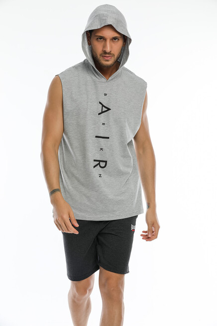 Süperlife Erkek Kapşonlu Standart &Regular Fit  Aır Baskılı Tişort SPR21Y07