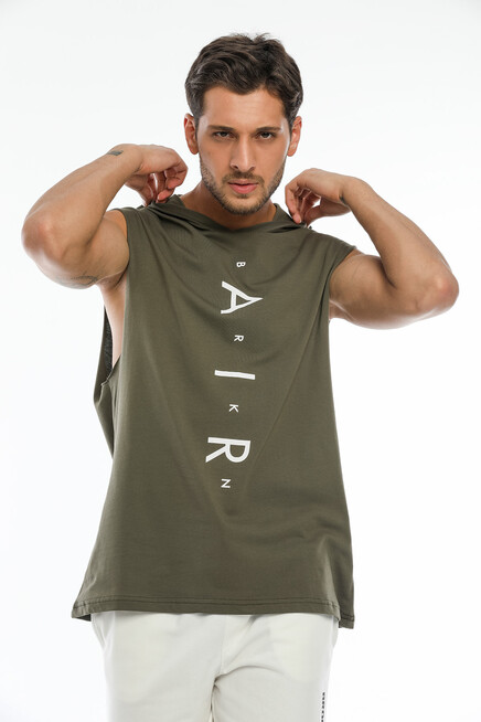 Süperlife Erkek Kapşonlu Standart &Regular Fit  Aır Baskılı Tişort SPR21Y07