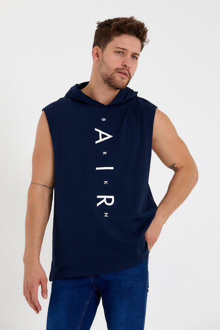 Süperlife Erkek Kapşonlu Standart &Regular Fit  Aır Baskılı Tişort SPR21Y07