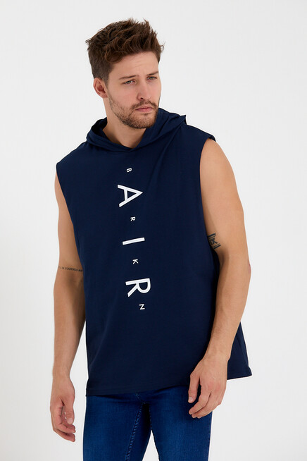 Süperlife Erkek Kapşonlu Standart &Regular Fit  Aır Baskılı Tişort SPR21Y07