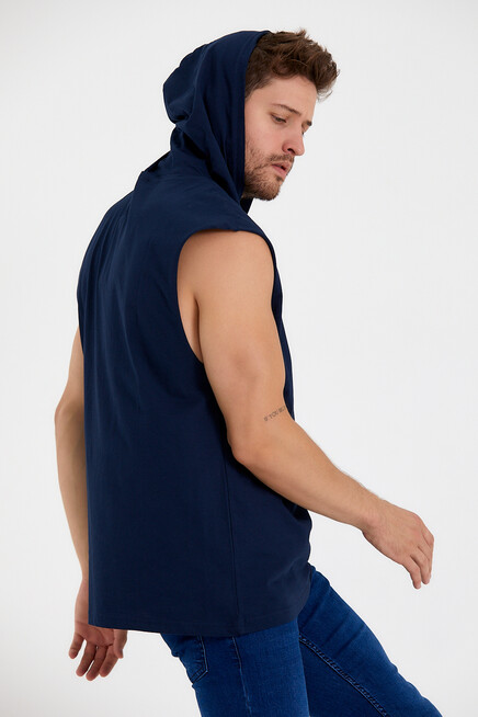 Süperlife Erkek Kapşonlu Standart &Regular Fit  Aır Baskılı Tişort SPR21Y07