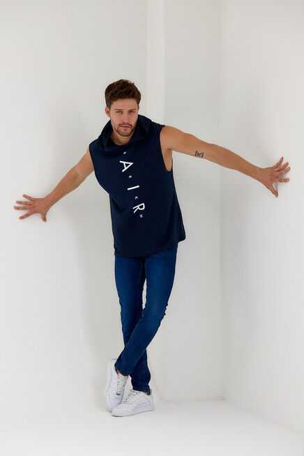 Süperlife Erkek Kapşonlu Standart &Regular Fit  Aır Baskılı Tişort SPR21Y07