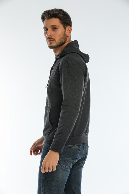 Süperlife Erkek Kapşonlu Regular Fit Brooklyn Baskılı İnce Sweatshirt SPR22SW161