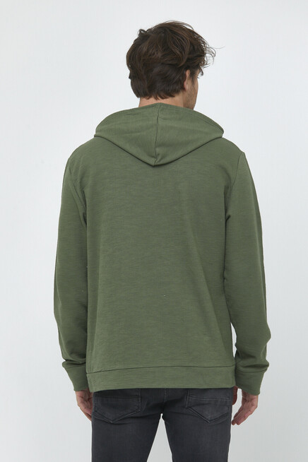 Süperlife Erkek Kapşonlu Regular Fit Brooklyn Baskılı İnce Sweatshirt SPR22SW161