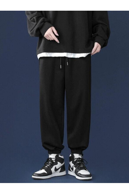 Erkek Bel ve Paça Lastikli İnce Eşofman Altı SPR24EA82